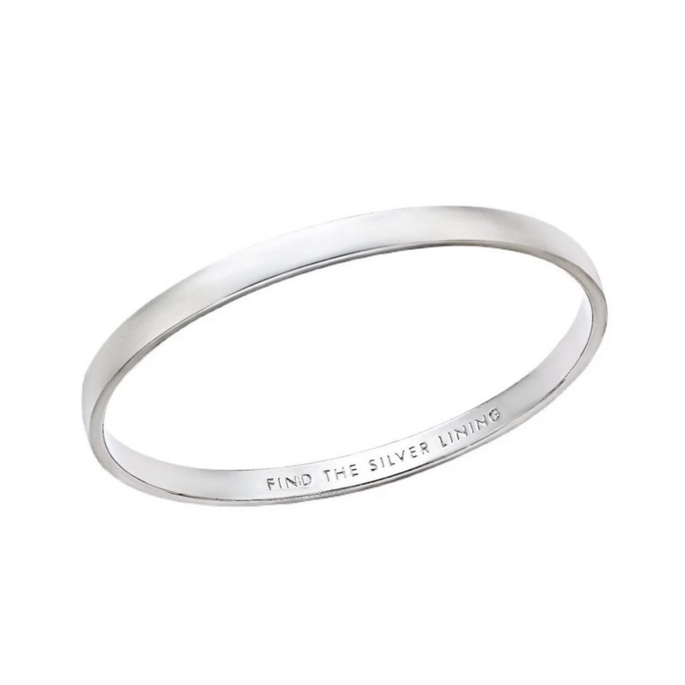$58 Kate Spade idiom  ‘FIND THE SILVER LINING’ Bangle Bracelet